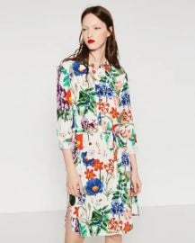 Floral Shirt Dress at Zara